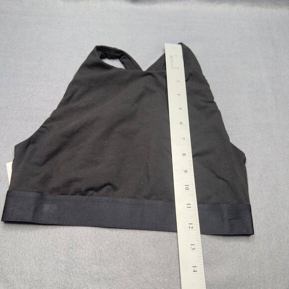 Auden Womens Size Medium Bralette Unlined Crossback Pullover Black New - Picture 10 of 11